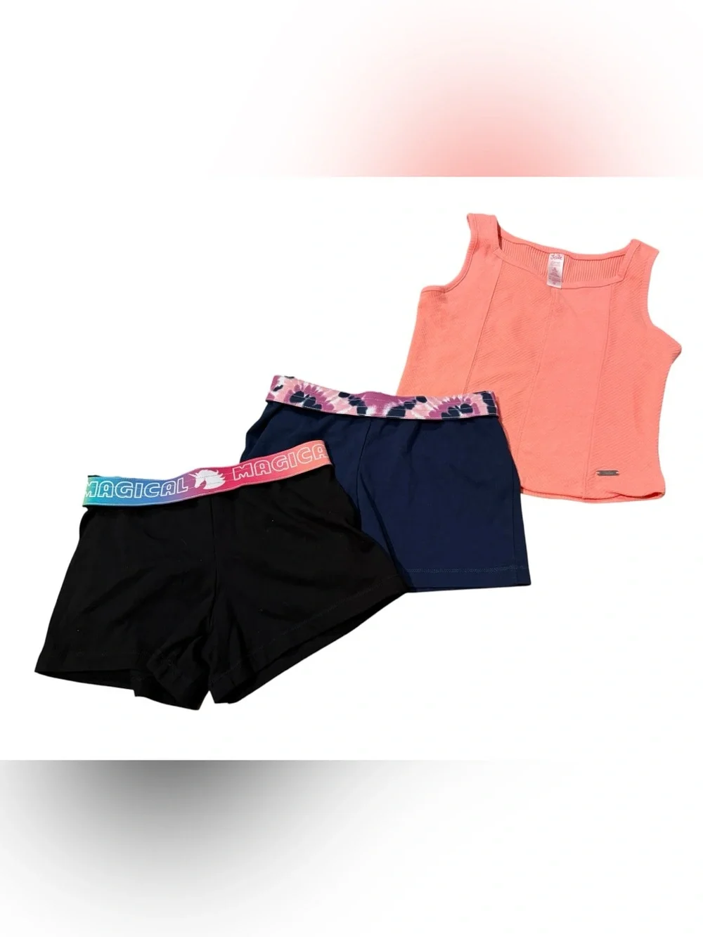 Justice Foldover Athletic Shorts & Tank Top Bundle Size Small 7/8